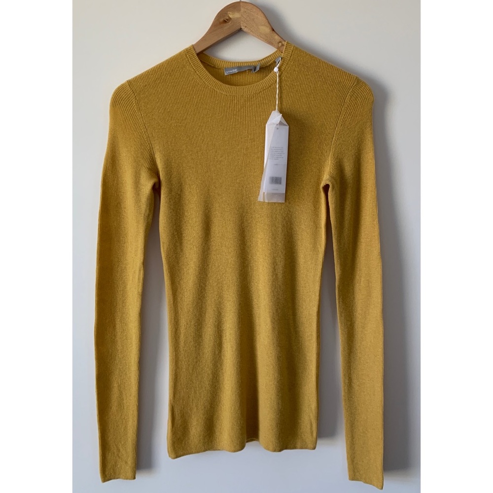 VINCE 100% Cashmere Ribbed Sweater